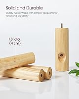 Vista 4 de VASAGLE Perchero de madera maciza, perchero de pie independiente con 8 ganchos, 3 opciones de altura, para abrigos, sombreros, bolsos, carteras