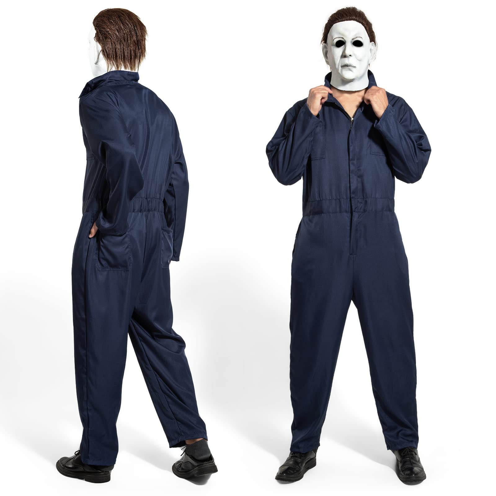 SINSEN Michael Myers Costume Mask Adults Scary Killer Outfits Jumpsuits Creepy Horror Mask Halloween Cosplay Costume - Image 2
