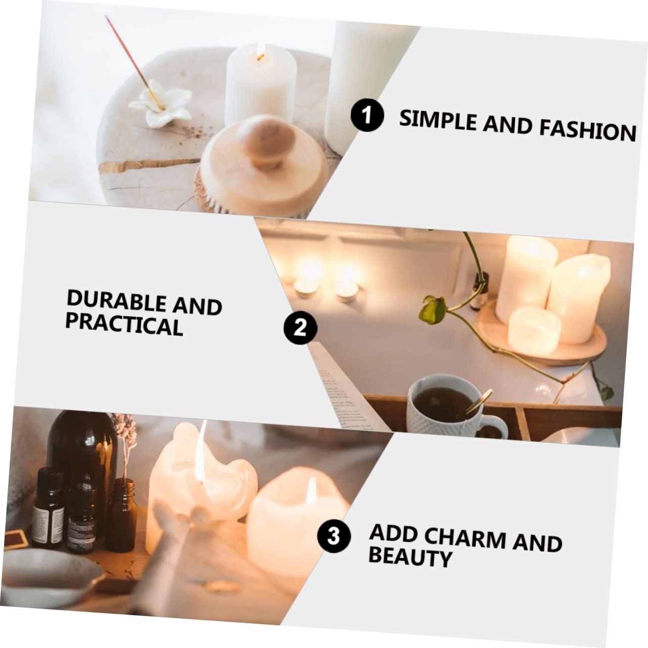 BESTYASH 3Pcs Iron Candle Plates Elegant Candle Holders for Weddings Parties and Home Decor Present for Special Occasions and Housewarmings Versatile Indoor Outdoor