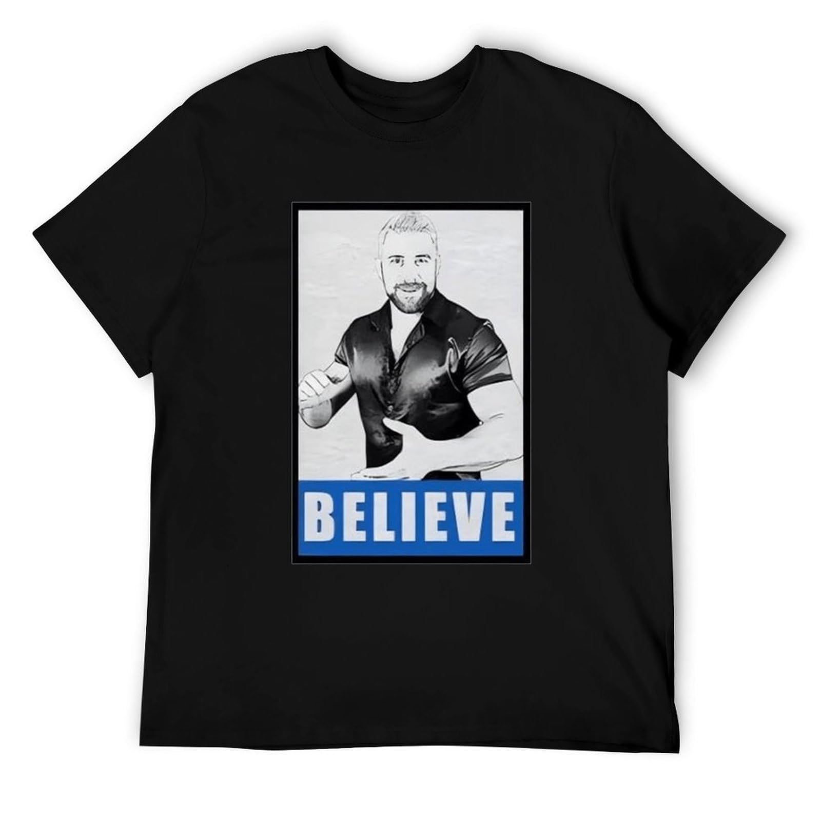 Mqtfashfb Men's Colour24 Joe Believe Hendry Wrestling T-Shirt Grey