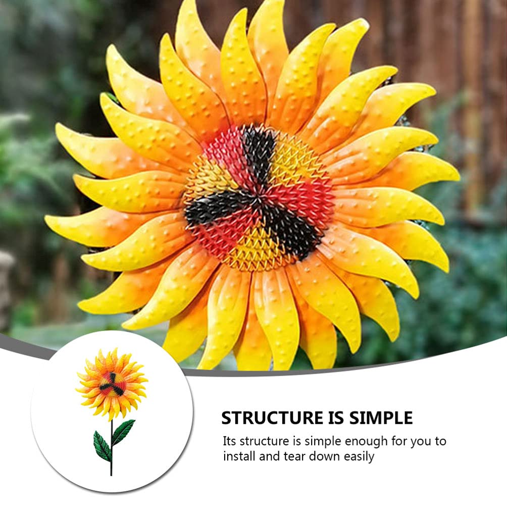 3 Girasoli Decorativi Da Giardino In Stile Rustico - Decorazioni Esterno In Ferro Arrugginito - Foto 9