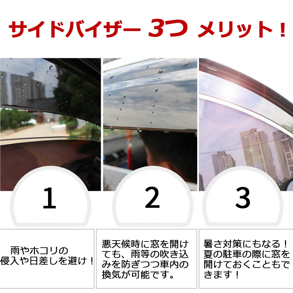 Amazon | [ティエスオ] シエンタ 10系 ドアバイザー サイドバイザー