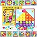 Gioco Bottoni per Bambini Apprendimento Mosaico Unghie Giocattolo 3D Puzzle Button Art Immagine Fungo Precoce Educativo Pegboard Chiodini per Ragazzi e Ragazze Toddlers Regali di Festa di Natale