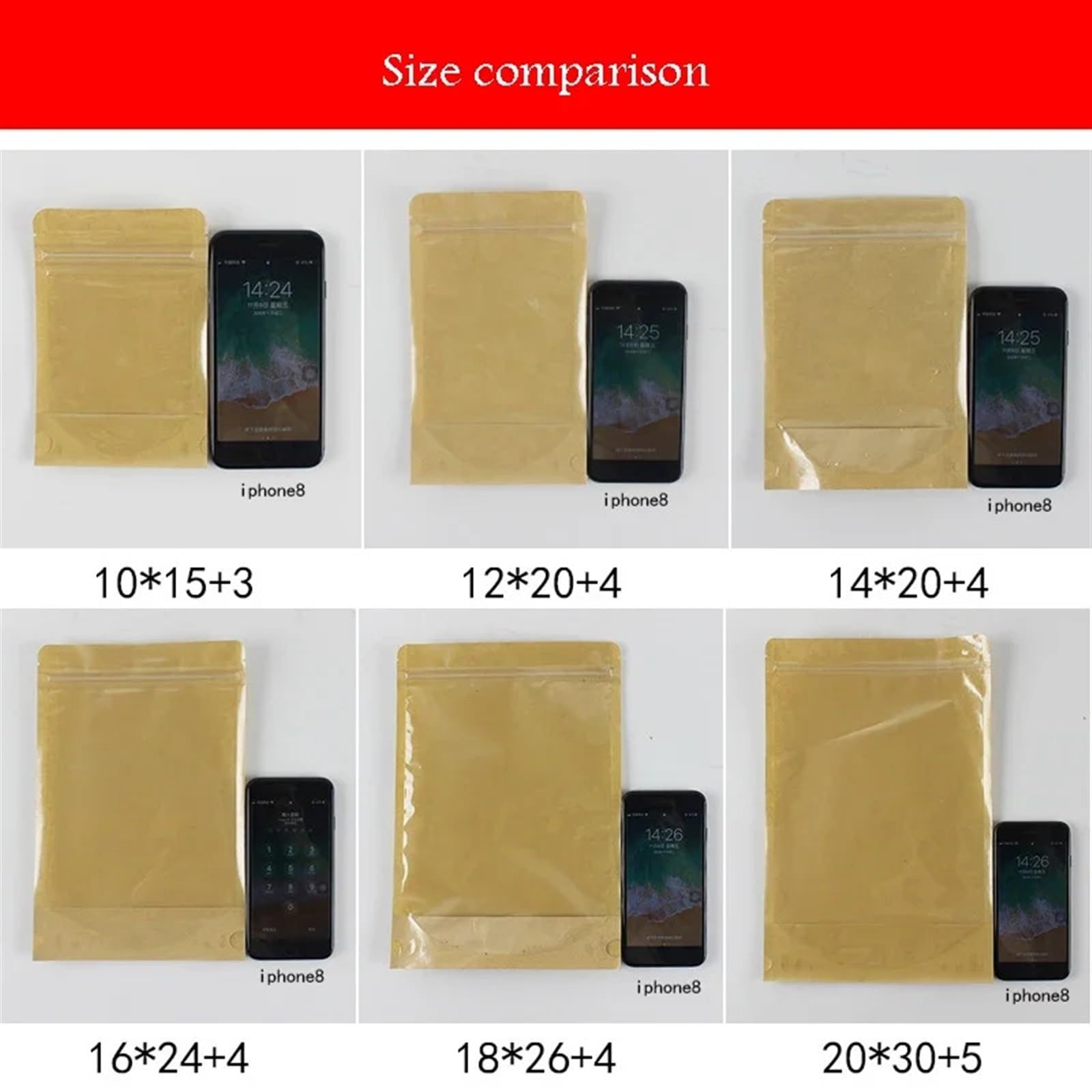 torby strunowe, Przezroczyste torebki strunowe, różne rozmiary, opakowanie 100 szt(10x15x3cm)