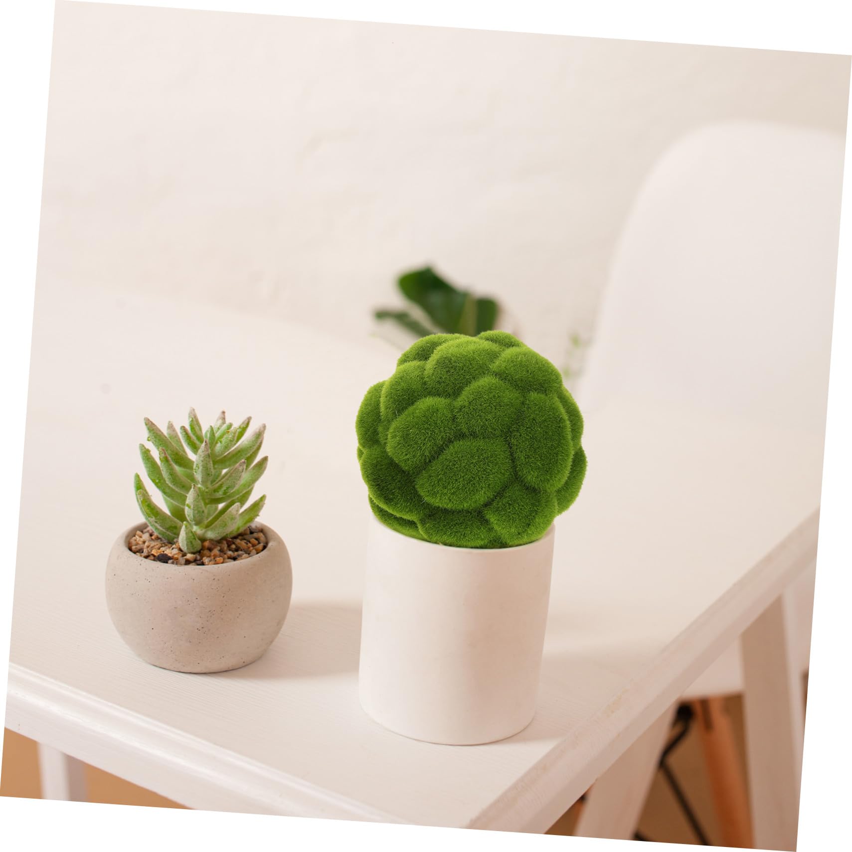 VICASKY 10 Stck. Künstlicher Moosball Dekorative Kunstpflanze mit Feiner Verarbeitung Natürliche Optik Vielseitig für Garten Hochzeit Fenster und Raumdekoration