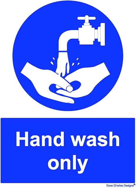 Hygiene Catering - Hand Wash Only - Self Adhesive Vinyl Sticker A5 150mm x 200mm The clearest Health and safety signs