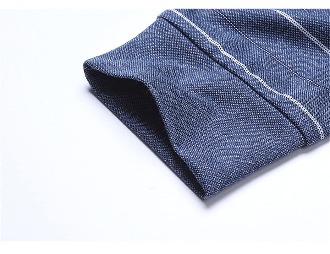 Uomini Plain Polo Shirt A Righe Casual Manica Lunga Top Abbigliamento