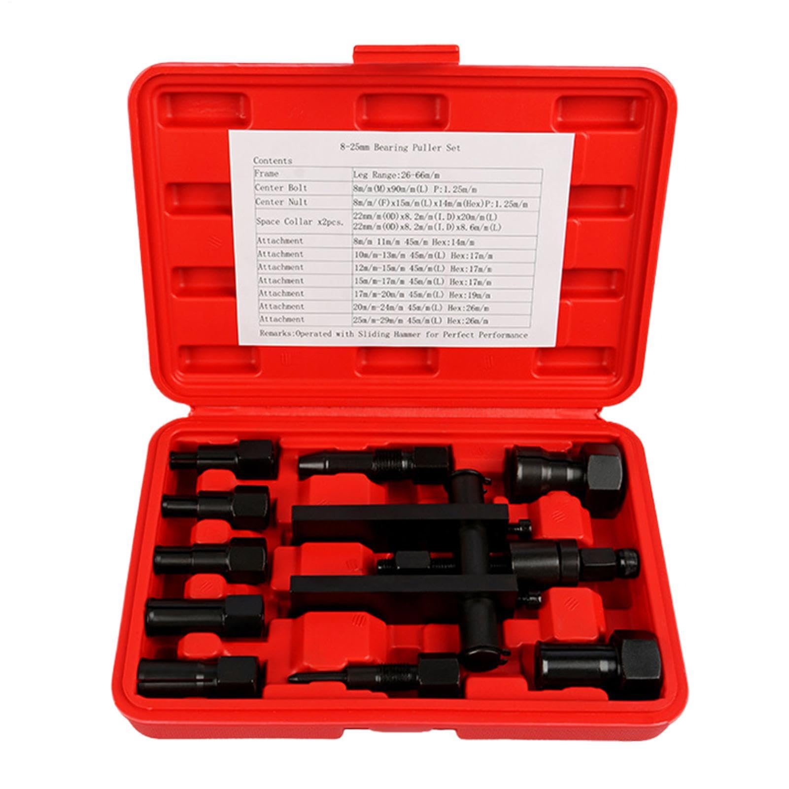 Set Estrattore Cuscinetti Moto Presa Antiscivolo per Uso Pesante | Kit Estrattore Cuscinetti Ruota Moto per Meccanici, Appassionati e Officine Domestiche