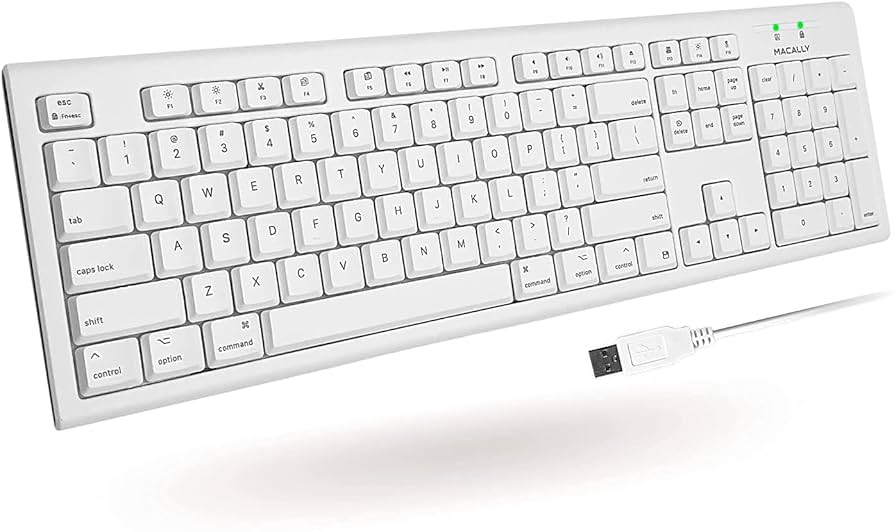 Amazon.com: Macally Full-Size USB Wired Keyboard for Mac