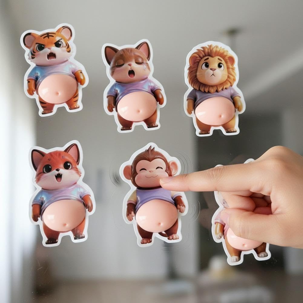 Amazon.co.jp: 30枚セット 犬 シール 3D 猫 熊 柔らかいお腹 ぷにぷに