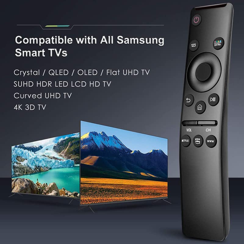 Image of Ehop Universal Remote Control Compatible for All Samsung TV LED QLED UHD SUHD HDR LCD Frame Curved HDTV 4K 8K 3D Smart TVs, with Buttons for Netflix, Prime Video