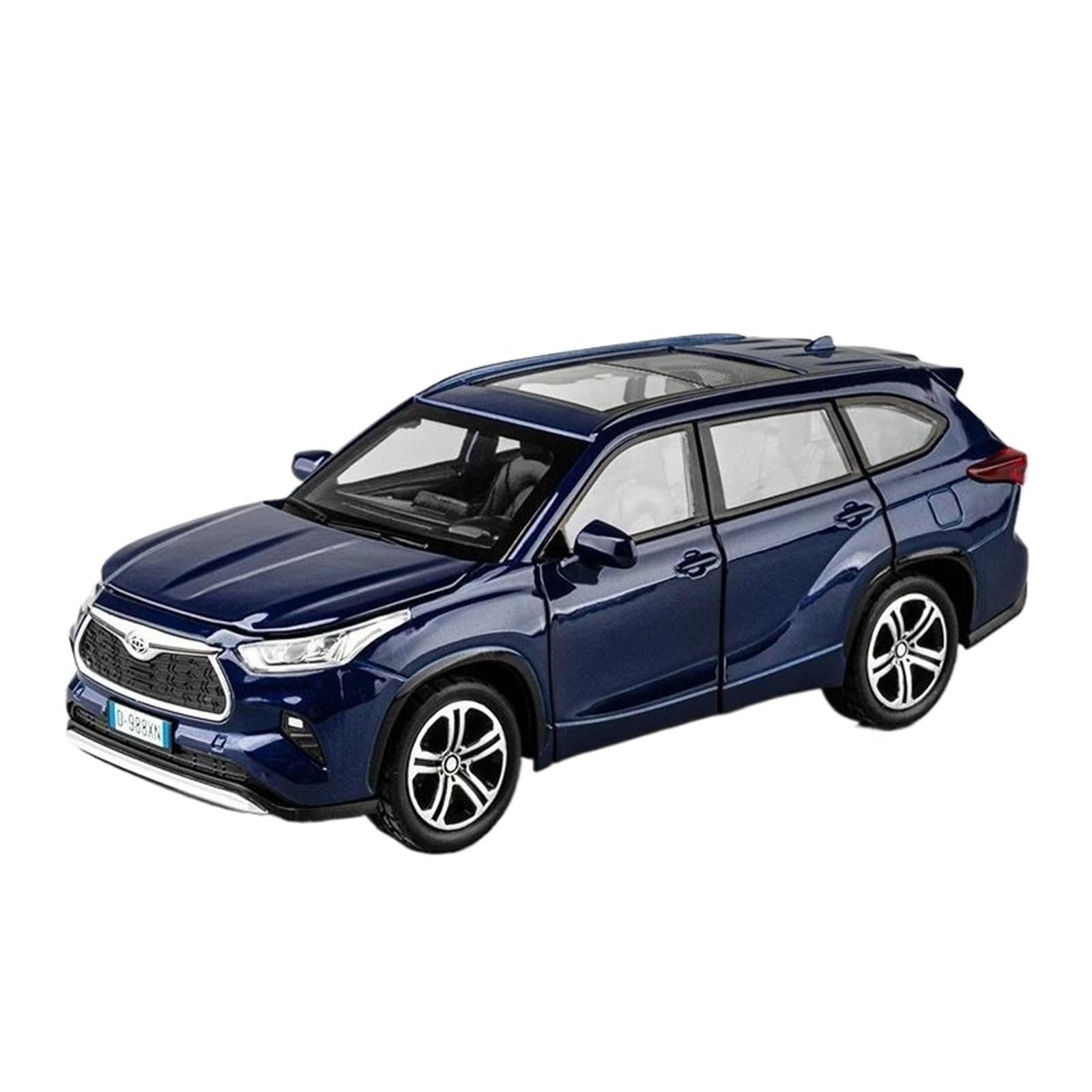 Decorative Car Model 1:32 for Highlander 2023 SUV Die-cast Car Models Gift Souvenirs Desktop Decoration Easter Display Perfect for Gifting(Blue)