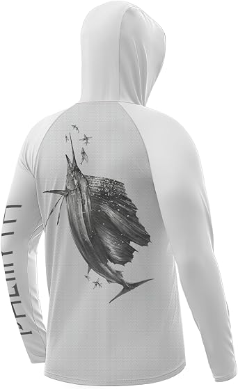 Palmyth Mens Fishing Hoodie Shirt UPF 50+ Quick-Dry Breathable Long Sleeve