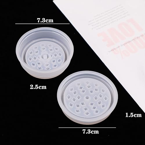 Miniatura 6 de prettDliJUN Molde de silicona DIY para manualidades de resina, molde de molinillo de alta dureza, molde de molienda de resina de silicona, blanco, 1