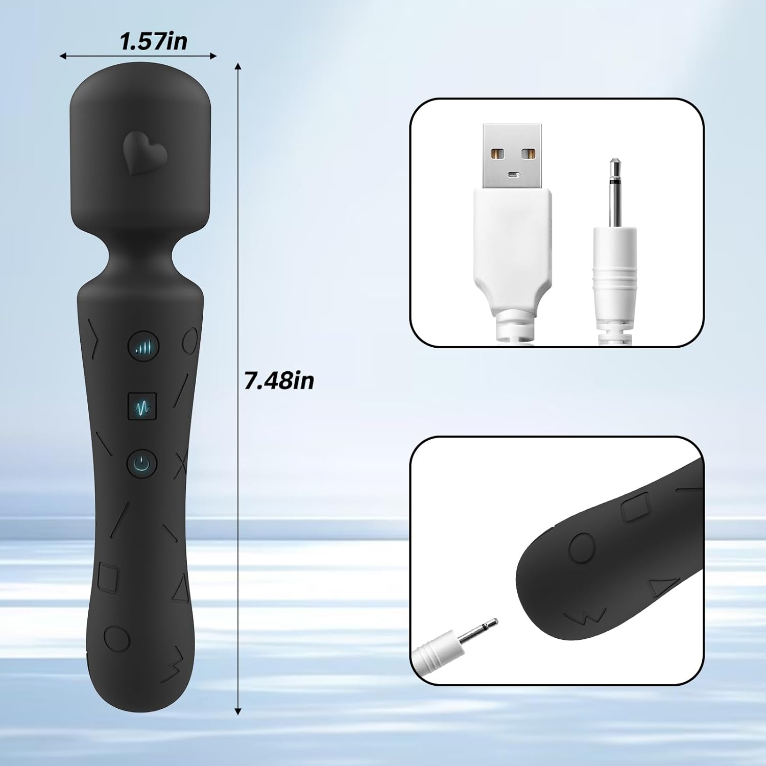 Handheld Mini Massager - 21 Massage Mode, Cordless Portable USB Rechargeable Massager, Relieves Muscle Aches for Sports Recovery & Daily Use, for Back, Neck, Shoulder Relief - Image 2
