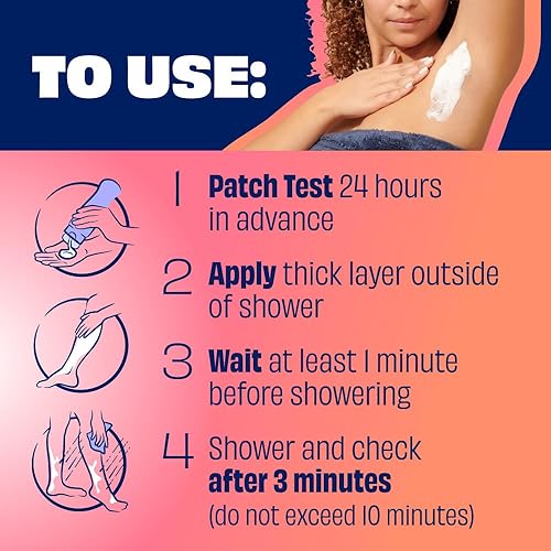 Miniatura 8 de NAIR Crema de ducha sensible con aceite de coco natural y vitamina E, crema de depilación corporal para mujeres, 12 onzas