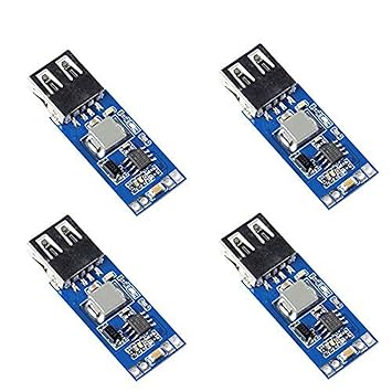 Comidox 9V/12V/24V to 5V USB Step Down Power Module DC-DC 7.5V-28V to 5V 3A Precise Vehicle Charger Buck Voltage Converter Module 4Pcs