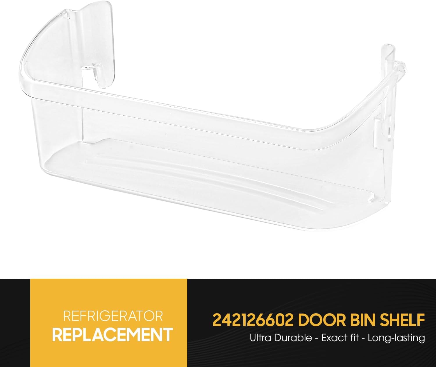 242126602 Refrigerator Door Bin Shelf Replacement for Frigidaire - Compatible with Models AP6278233, PS12364199, 4547407 - Fits Bottom 2 Shelves Pack 2 (include Soda Can Organizer)
