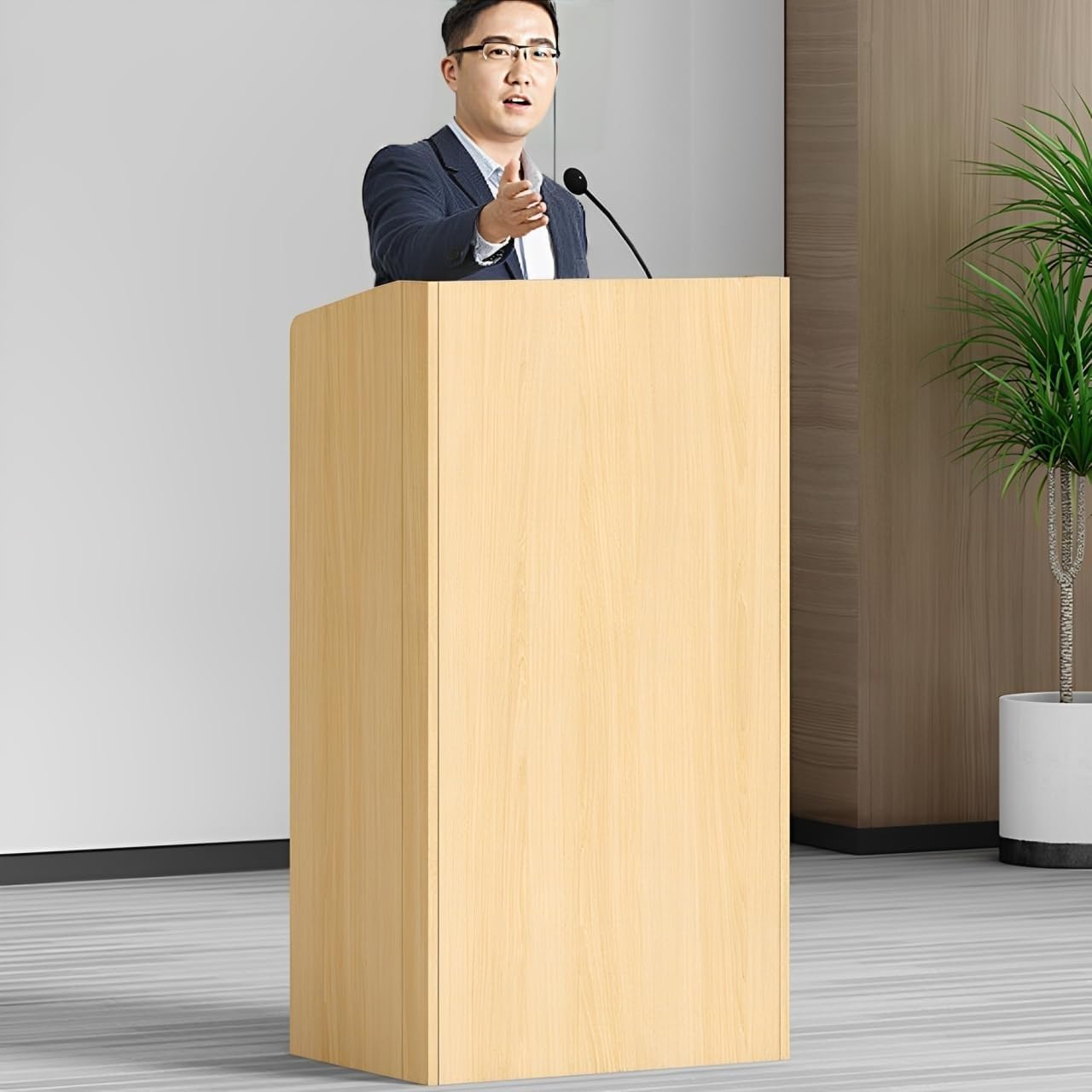 Amazon | Floralies 演台 木製 折り畳み式 完成品 組立不要 司会台