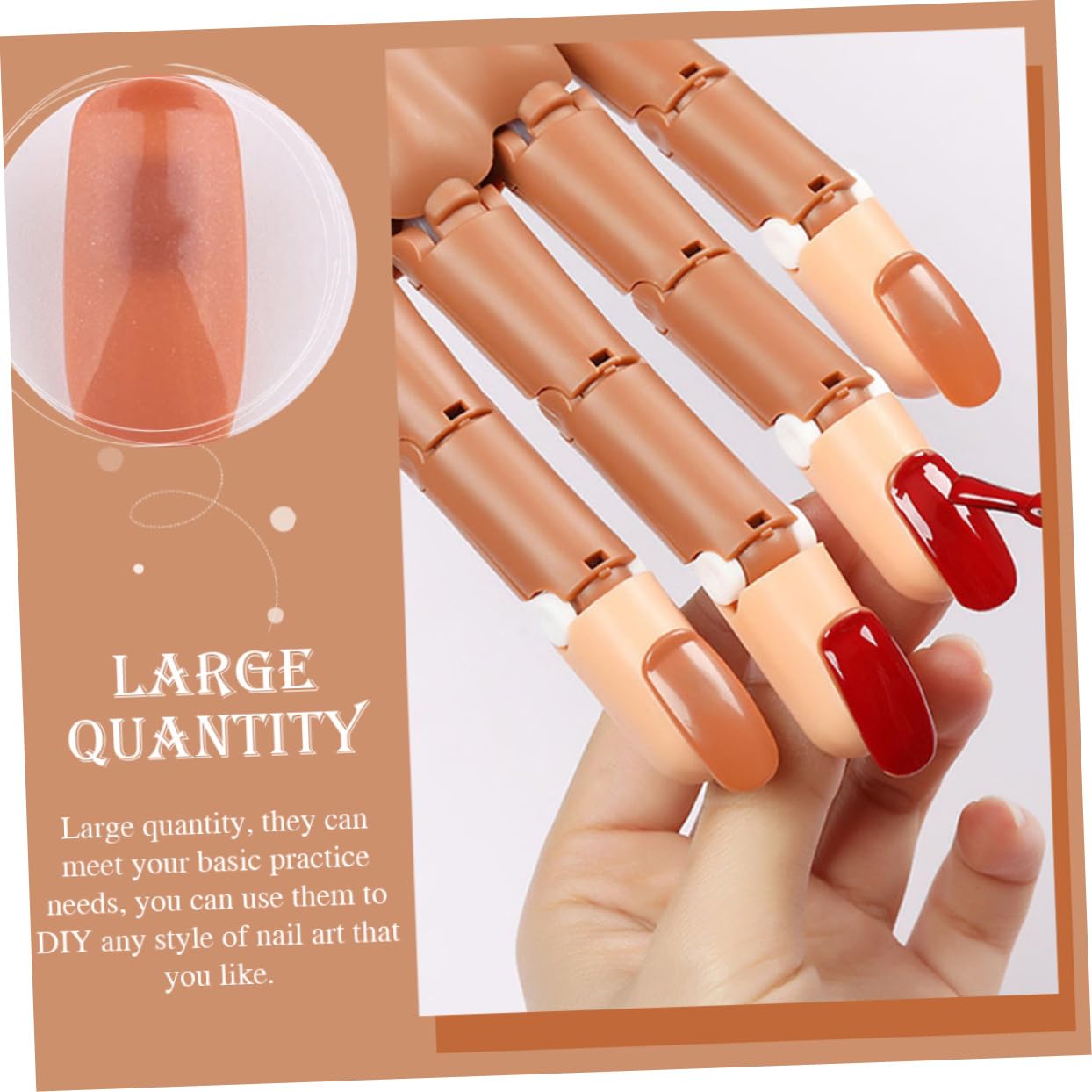Ipetboom 200pcs Nail Art Practice Tool for Beginners Flexible Fake Nails for Manicure Training Easy to Use for Salon Artists and Home Diy Enthusiasts