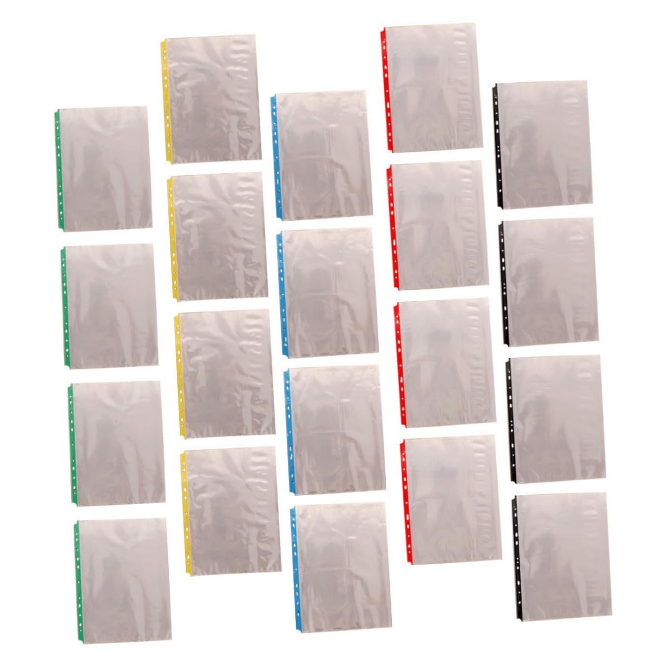 Pochettes de Protection Perforées à 11 Trous A4 en Pp, Lot de 100 Pièces, Facile à Insérer, Antistatique, pour Rangement de Documents Bureau L'école