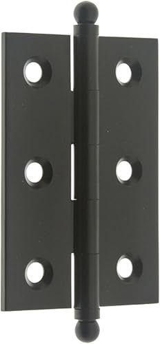 Miniatura 9 de idh by St. Simons 82015-019 Bisagras de gabinete de latón macizo de calidad profesional de 2 x 1-12 pulgadas (par), 1-12 pulgadas, negro mate