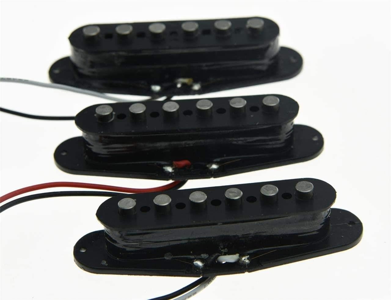 Dopro 3pcs Chrome Flat Pole Alnico 5 Single Coil Pickups High Output Sound Strat SSS Pickup