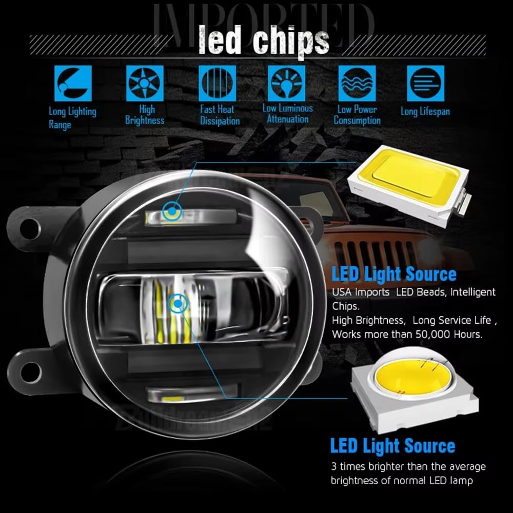 Luz Antiniebla LED 2 En 1 Lámpara De Circulación Diurna Delantera Aluminio DRL Para Coche Para Peugeot 206 Para T3E 2009-2012 Faros antiniebla parachoques delantero(Harness Wire)