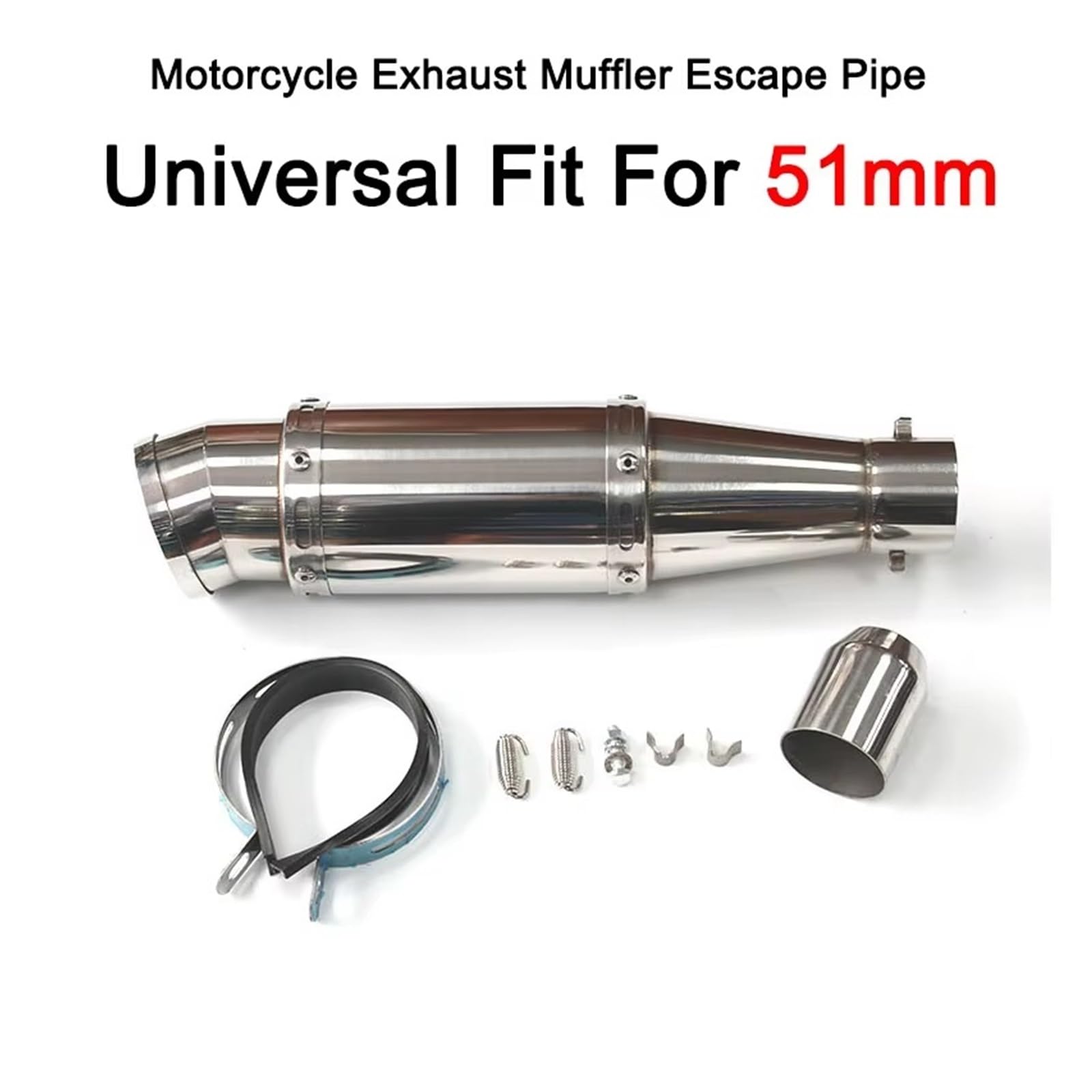 silencioso escape moto Para Z900 Para R3 Para R25 Para MT07 Para MT09 | Para R1 para Z400 para Z650 51MM escape Universal de motocicleta silenciador de escape Inox