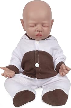 Vollence 18 inch Sleeping Silicone Baby Dolls Girl Weighted 7.4 lb,[NOT Vinyl],Silicone Full Body Reborn Lifelike Real Life Realistic Newborn Soft Babies Gift with Feeding Accessories for Kids Age 3+