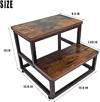 Vista 55 de Taburete de pie para adultos y niños, taburete resistente para armario, taburete de pie resistente para cocina, baño, dormitorio, soporta hasta 500