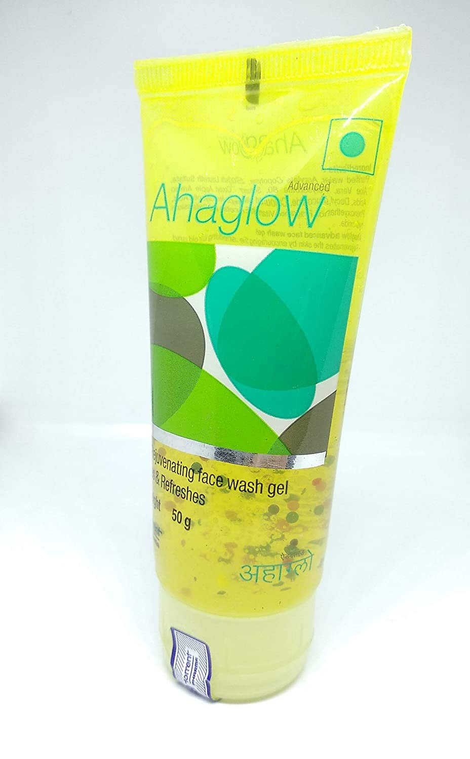 Ahaglow Advanced Face Wash Gel 50g AHA(Glycolic Acid) Glow BombsJojoba OilOakbark ExtractNo.1