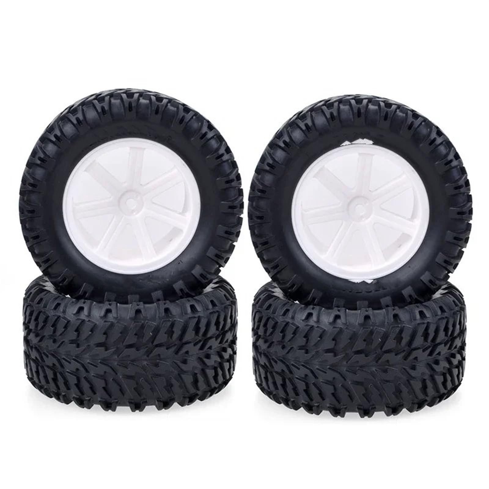 Compatibile Con Short Course Per Monster Truck 1/10 RC Car 4 Pezzi Rc Ruote Pneumatici 112 Mm 110 Mm Ruota Incollata Pneumatico Adattatore 12 Mm Mozzo Esagonale RC Ruote Gomma