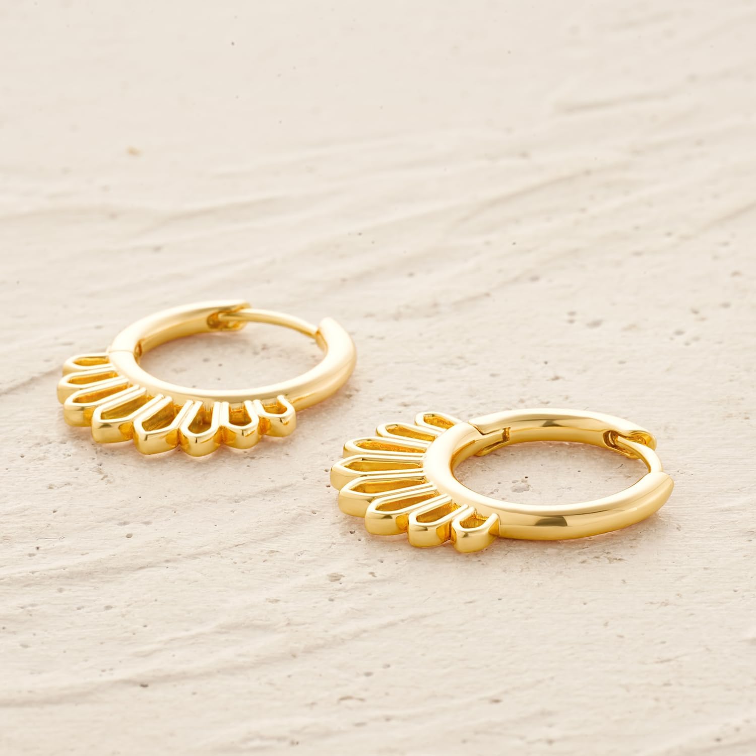 MYEARS Women Hoop Earrings Gold Huggie 14K Gold Plated Small Simple Hypoallergenic Everyday Jewelry - Image 6