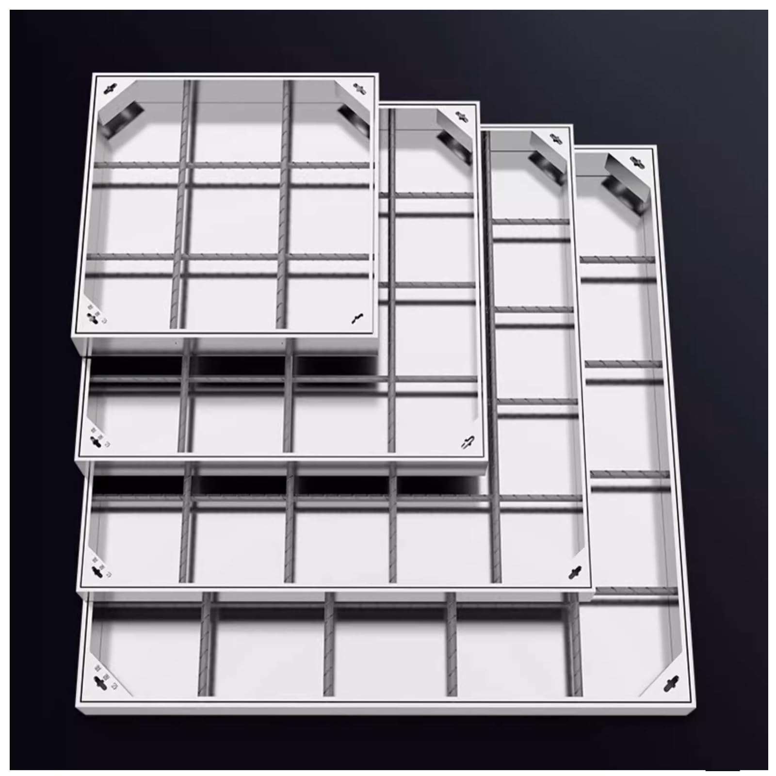 Cubiertas para tanque séptico, cubierta invisible de acero inoxidable y marco, tapa de tanque séptico con base, entrada (5 cm, 90 x 90 cm / 35.4 * 35.4in)