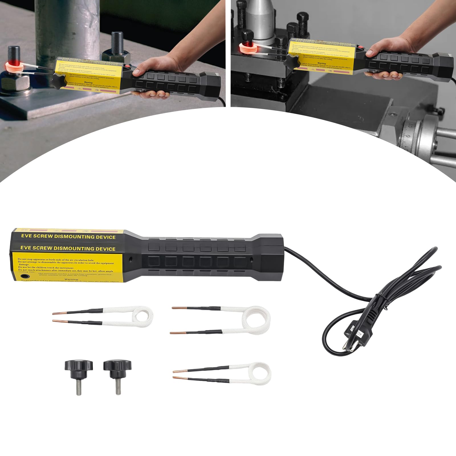 Calefactor magnético de inducción de 220 V, desenroscable de tornillos, calefactor de inducción sin llamas, dispositivo de calefacción por inducción mini magnético