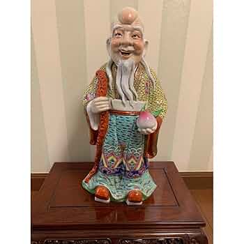 ♦中国陶磁 古玩 仙人像 仏像 縁起物置物 飾り 古美術品 骨董品 Amazon.co.jp: 中国 中国土産 中国工芸品 仙人 老師 人形置物