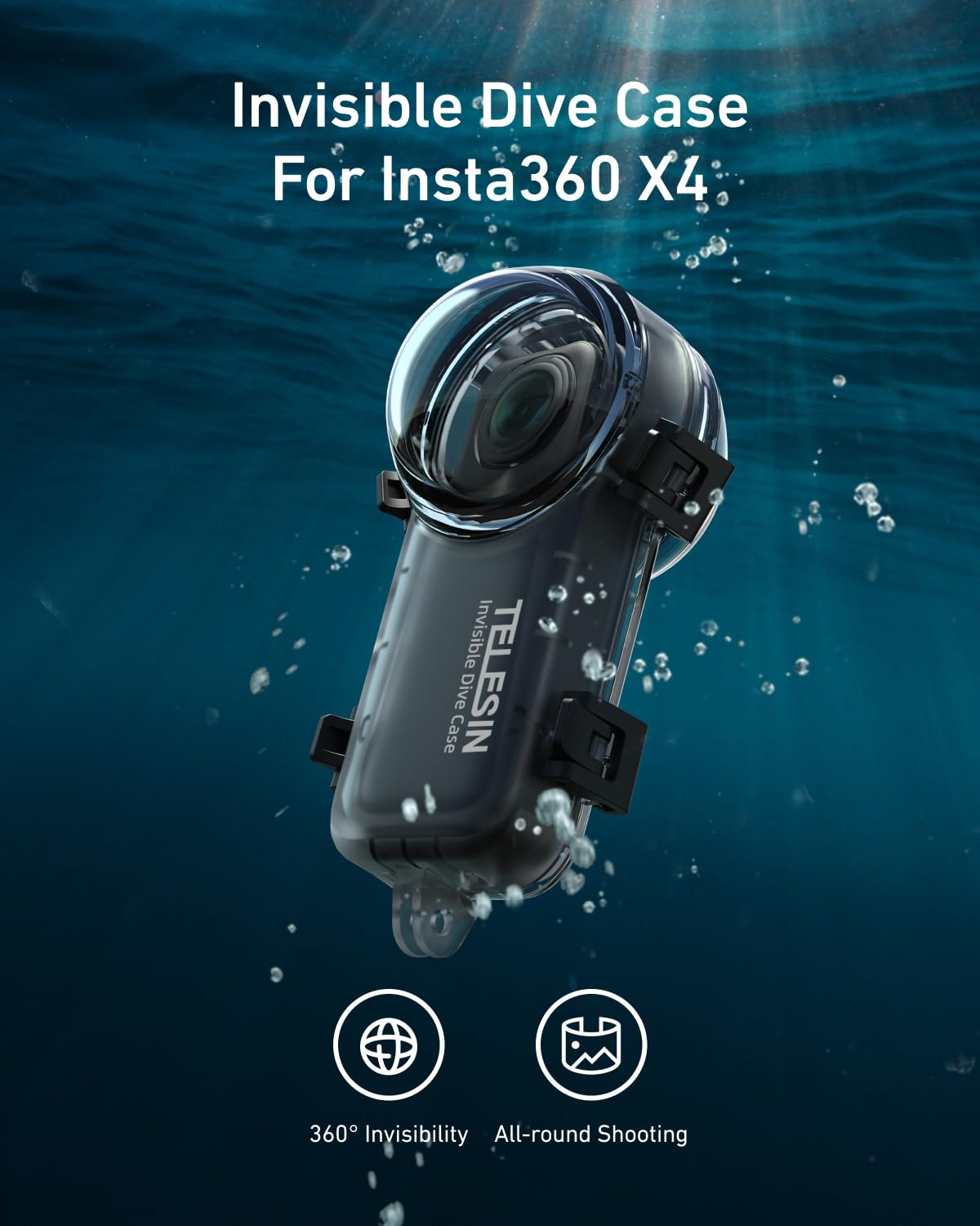 Housing Per Immersioni E Snorkeling Custodia Subacquea Per ONE X3, Custodia Impermeabile Di Profondità 50M/164FT, Con Accessori Per Staffa Custodia Subacquea Insta 360 X3