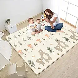 Tapete Térmico Infantil Atividades Dupla Face Dobrável 150x200cm Original Baby Toys® (Urso 0,6cm)