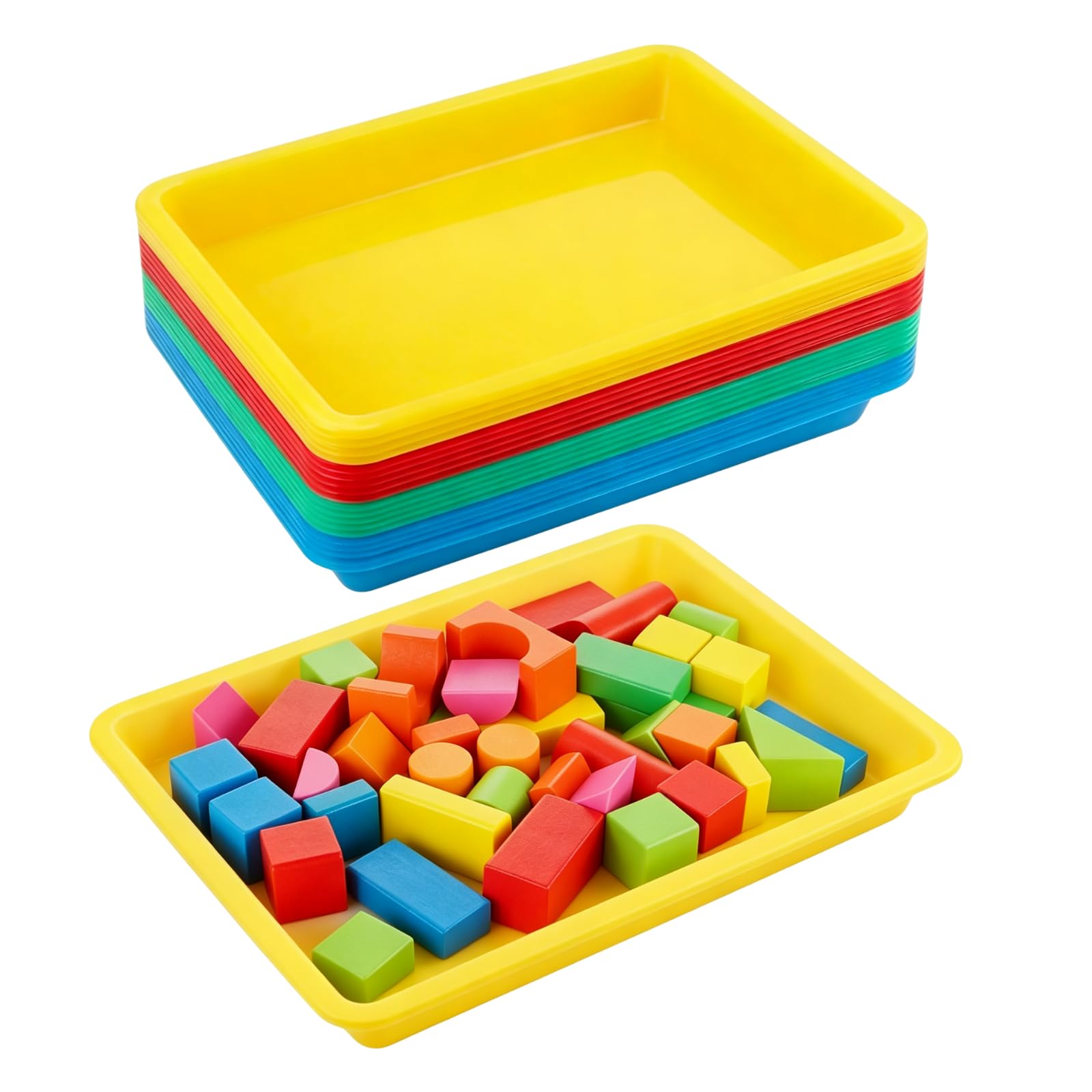 MAKTASM 20x Materialschalen Kunsttabletts 28 x 21 x 3cm für Malerei Basteln