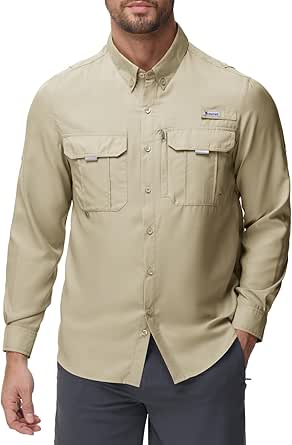 Camisa UV Hombre Camisa Manga Larga Protección Solar UPF 50+ - Hombre Outdoor Ropa Pesca Senderismo