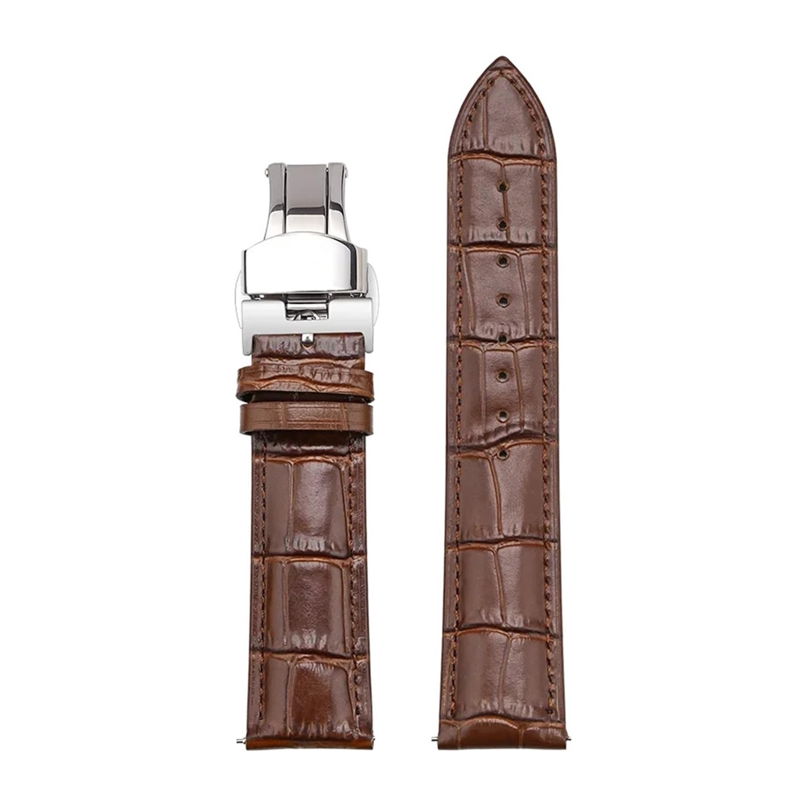 Générique NASUNJIA Bracelet de montre universel en cuir véritable à dégagement rapide, dimensions: 12, 13, 14, 15, 16, 17, 18, 19, 20, 21, 22, 23, 24, 26mm