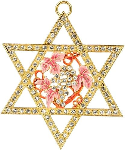 Miniatura 2 de Matashi Adorno colgante tradicional de estrella de David (peltre), decoración clásica de pared para sala de estar, hermosa decoración del hogar