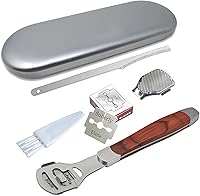 Vista 1 de Afeitadora de callos con mango de madera, kit de lima de pie de pedicura, removedor de callos de lima, raspador de alta calidad para eliminar