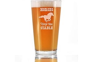 Horses Keep Me Stable Pint Glass: The Perfect Equestrian-Themed Gift