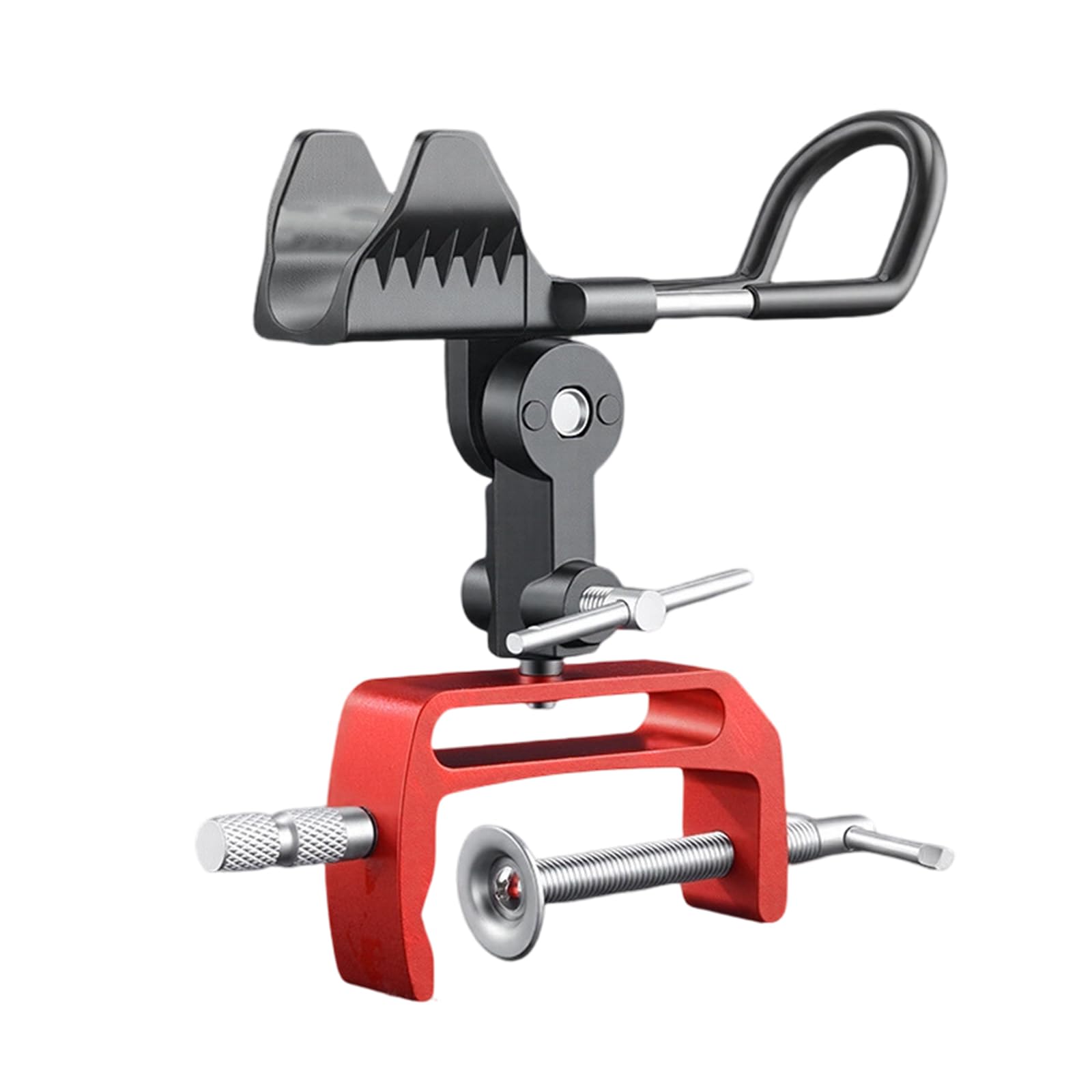 QIAOLIDA Sturdy Aluminum Fishing Rod Holder For Boats Featuring Complete Rotation And Adjustable Clamp