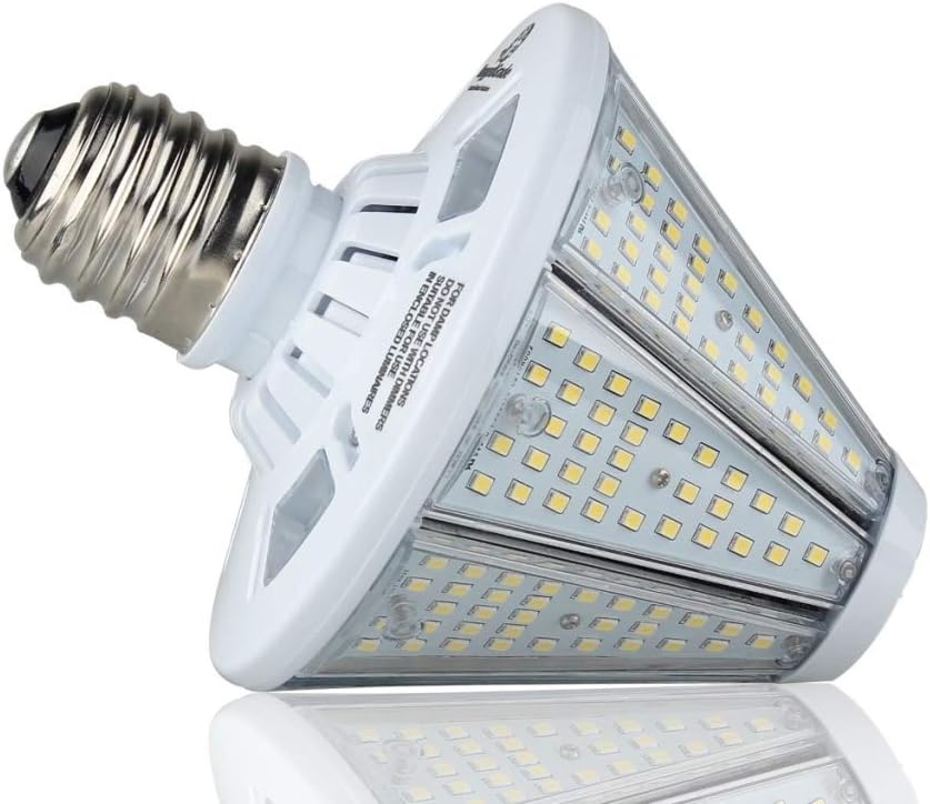 Crаzу Clеаrаnсе 9,600 Lumen LED Post or High Bay Bulb – 80 Watt LED retrofit Bulb- 3000K Warm White- -E26 or E39 LED Reversible High Bay or Post Light Bulb - UL + DLC