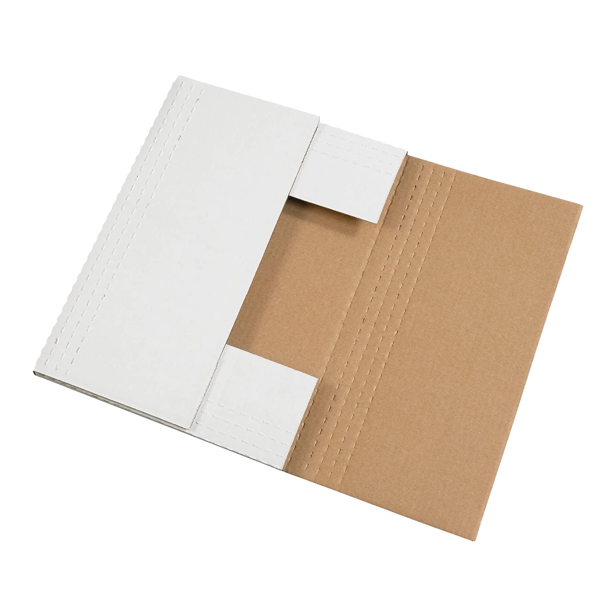 Select a size: tape Logic easy-fold Mailers, 24" X 18" X 2", White, 50