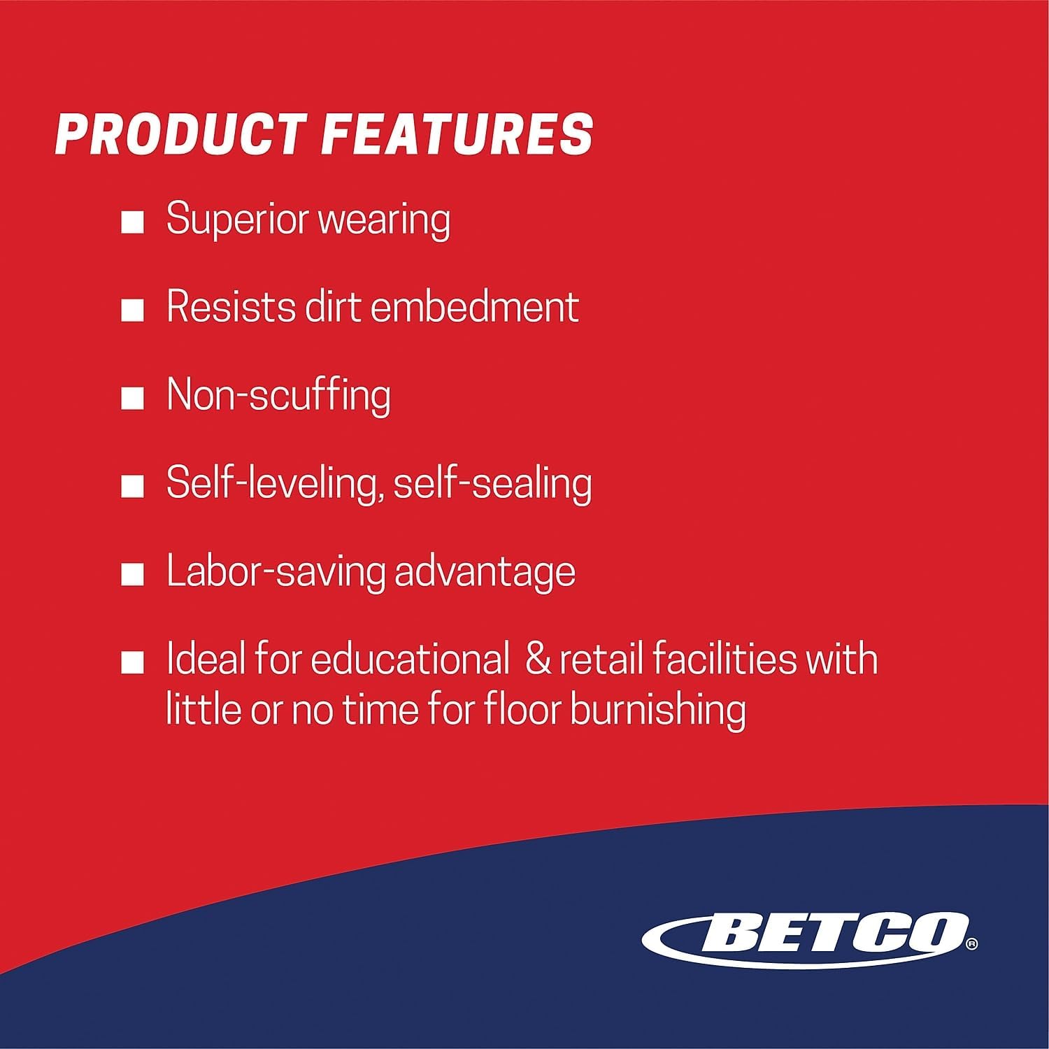 Betco® Hard As Nails® Floor Finish, 5 Gallons