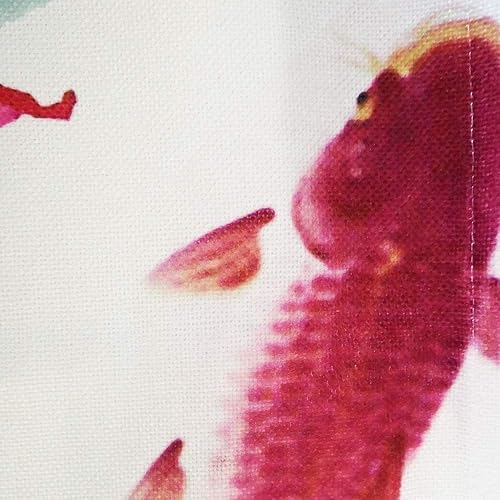 Miniatura 3 de Ofat Home Cortina de puerta con pintura de tinta china, carpas, peces koi, noren, japonés, te trae buena suerte, tapiz para colgar en la pared,